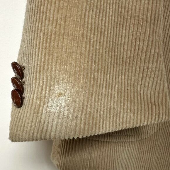 Zanetti Blazer Men’s 38 Corduroy Retro Elbow Patches Academia - Picture 8 of 11